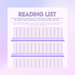 Reading List | HDB Printables