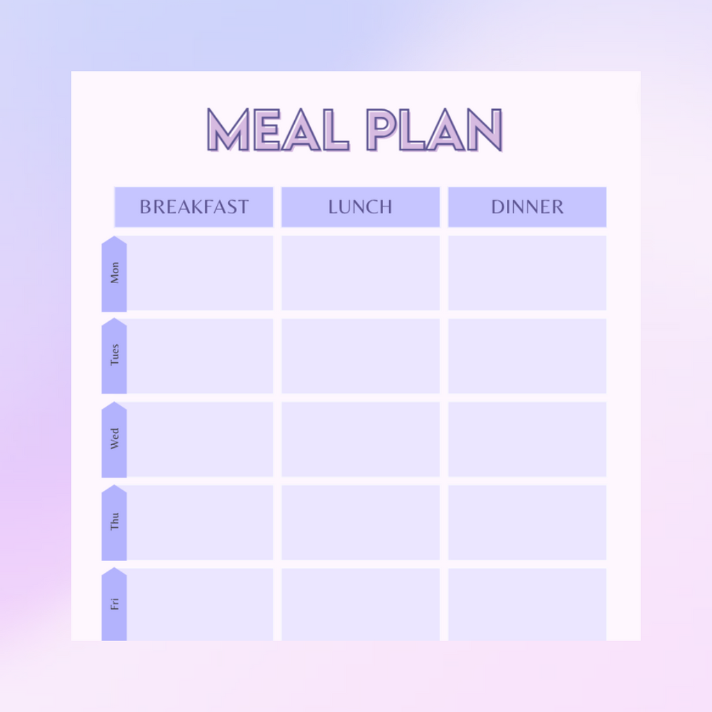 Meal Plan | HDB Printables
